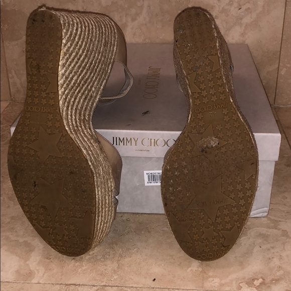 Authentic Jimmy Choo Espadrille Wedge Sz 42 - Picture 2 of 7